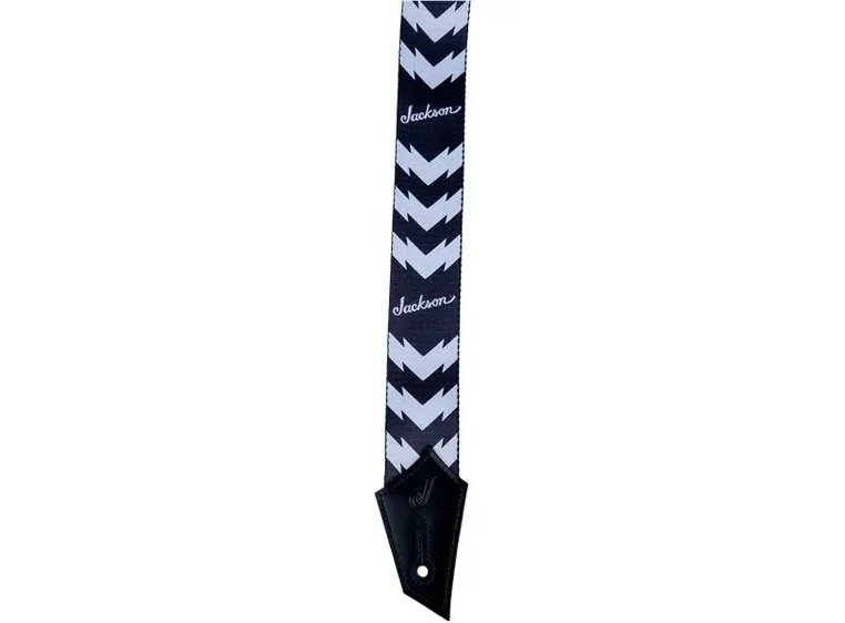 Jackson Strap with Double V Pattern Black/White 