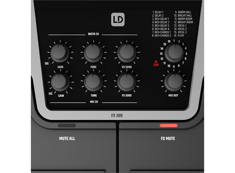 LD Systems FX 300 2-Channel vocal effects pedal