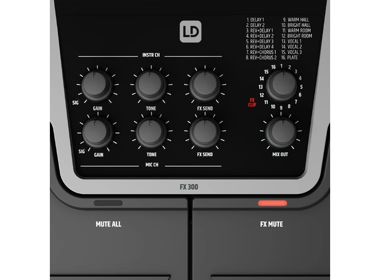 LD Systems FX 300 2-Channel vocal effects pedal 
