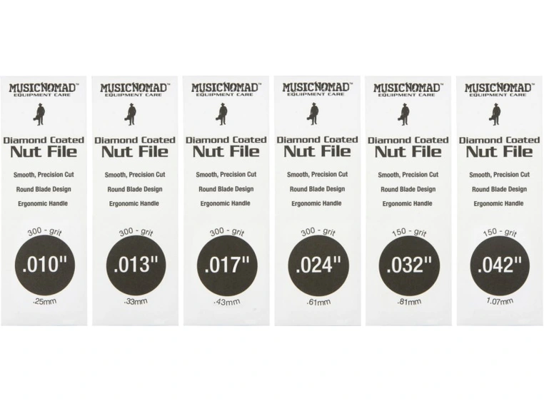 Music Nomad MN667 6-piece E-Guitar Diamond Coated Nut File Set Light 