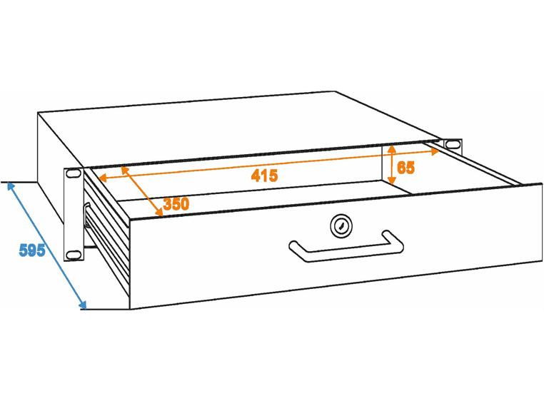 Omnitronic Rack Drawer with Lock 2U