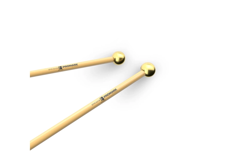 Promark SU13R SPYR Mallet Bells Medium Brass, Rattan 