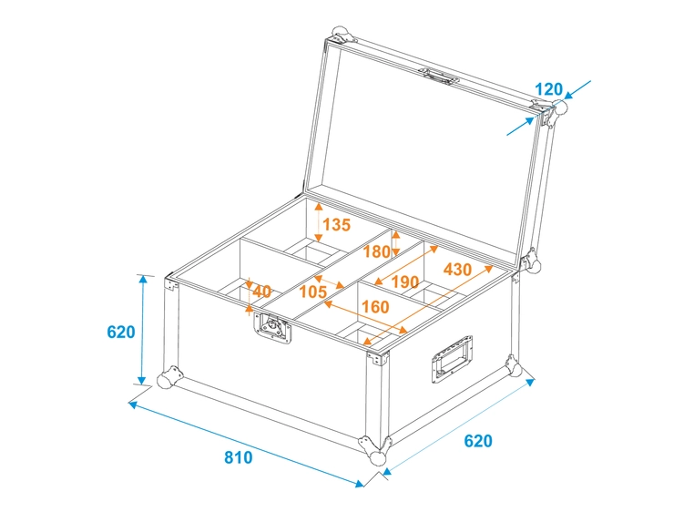 Roadinger Flightcase 4x THA-20PC 