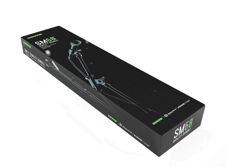 Shure SM58, K&M mikrofonstativ og 6m XLR kabel 