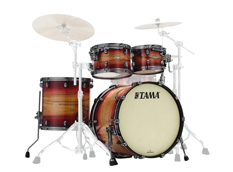 Tama ME42TZUS-LRWB SC Maple 4-shellkit (10,12,16,22), Ruby Pacific Walnut Burst 