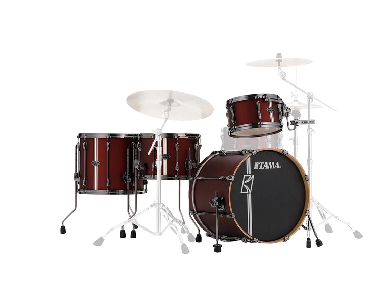 Tama Superstar Hyper Drive Duo 4-del shell-kit, Satin Burgundy Vertical 