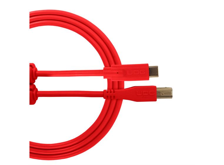 UDG Gear Ultimate USB 2.0 C-B Red Straight 1,5m