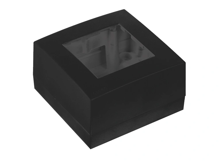 Audac WB45S/B, Veggboks single Sort Surface Mount Box single - 45 x 45 mm 