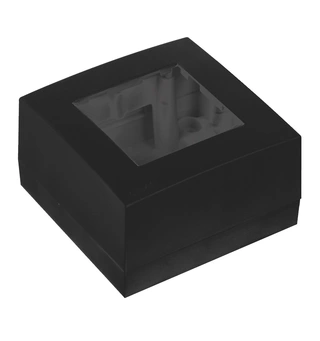 Audac WB45S/B, Veggboks single Sort Surface Mount Box single - 45 x 45 mm