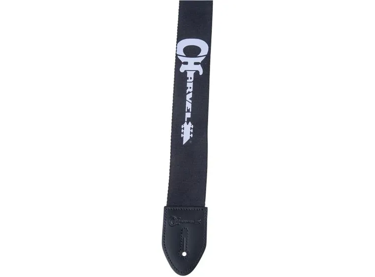 Charvel Strap, Black with White Logo 