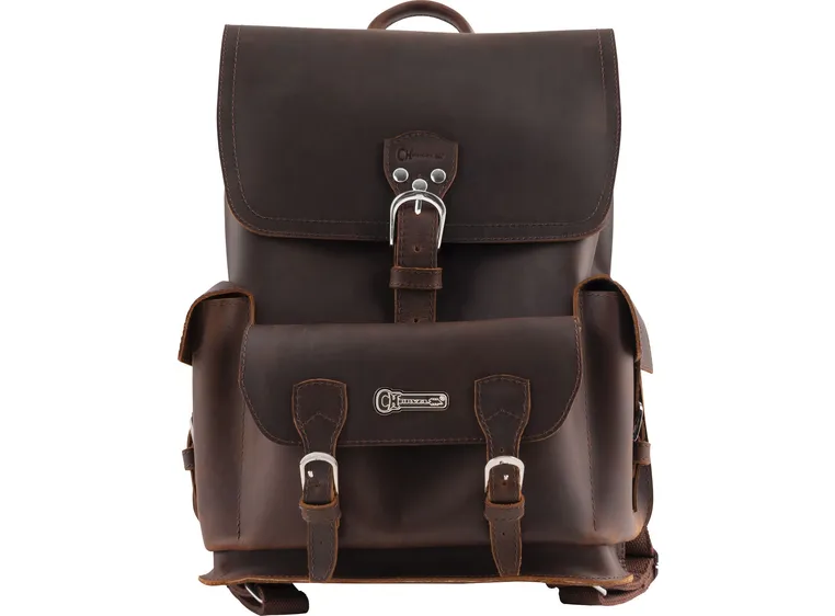 Charvel beg. utg. ryggsekk i skinn Brun 