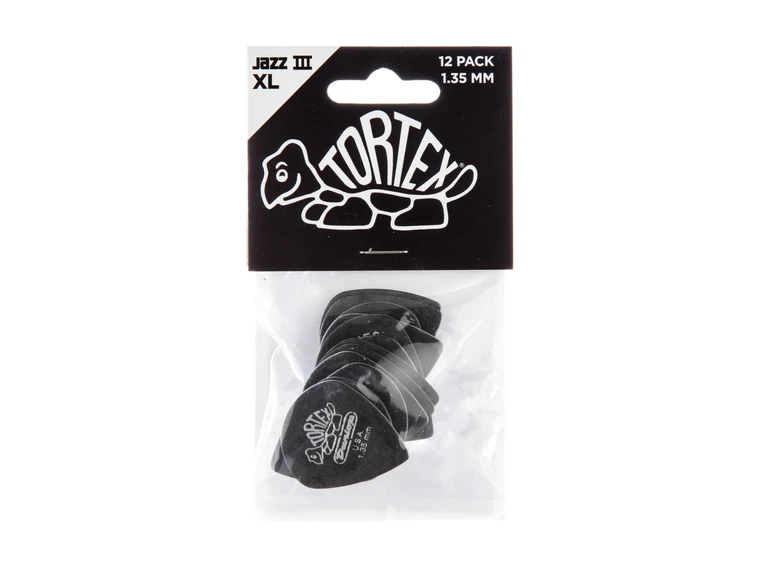 Dunlop 498P1.35 Tortex Jazz3 XL 12-Pack 