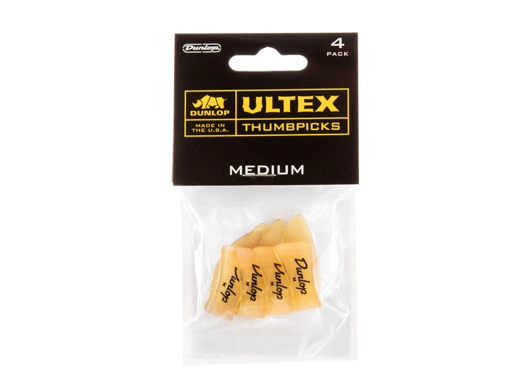 Dunlop 9072P Ultex Gold Medium tommelplekter 4-pakning 