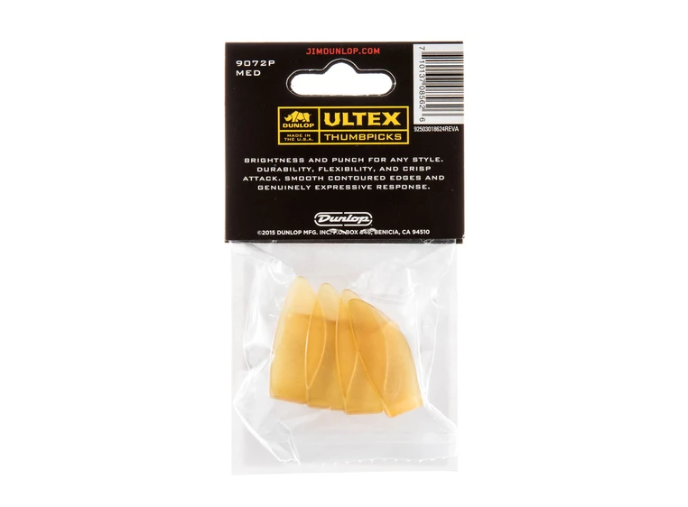 Dunlop 9072P Ultex Gold Medium tommelplekter 4-pakning 