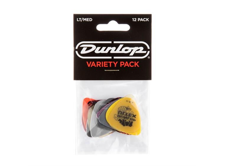 Dunlop PVP-101 Variety plekterpakke Light/Medium (Pakke med 12 plekter)