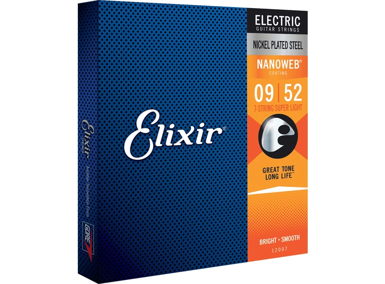 Elixir Electric Nickel Plated Steel (009-052) Nanoweb 7-String 