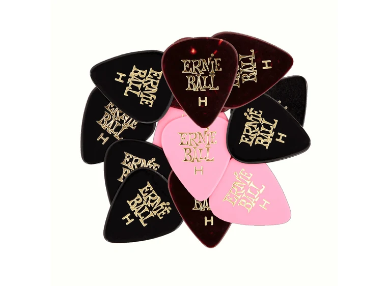 Ernie Ball EB-9180 Cellulose plekter Heavy, Mixed, 12-pakning 