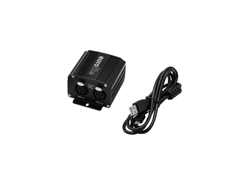 Eurolite USB Interface 2x512 DMX/Artnet incl. 64x DMX512 Control Software 