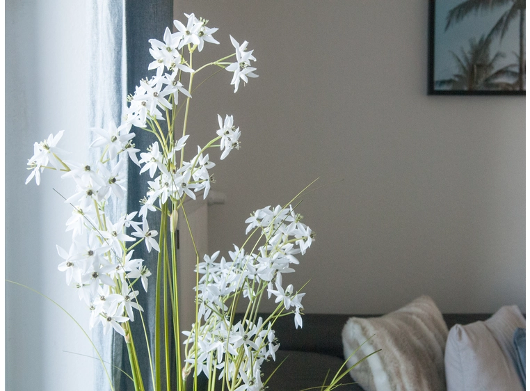 Europalms Jasmin grass artificial plant, white, 130 cm 