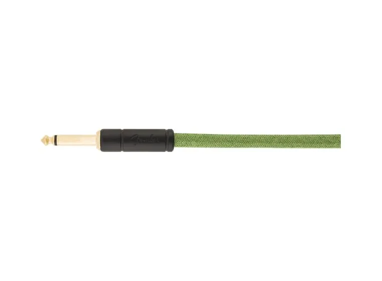 Fender 10' Festival Instrument Cable Angled, Pure Hemp, Green, 3m 