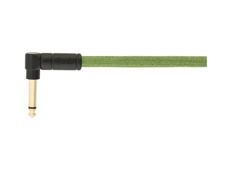 Fender 10' Festival Instrument Cable Angled, Pure Hemp, Green, 3m 