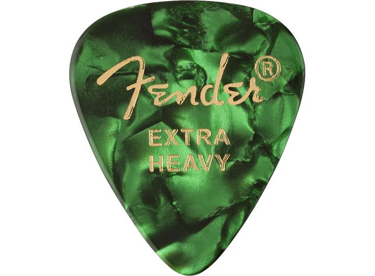 Fender 351 Shape Green Moto, Extra Heavy 12-pakning