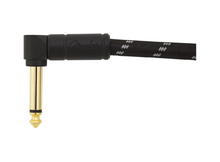 Fender Deluxe Series Instrument Cable Angle/Angle, 3', Black Tweed