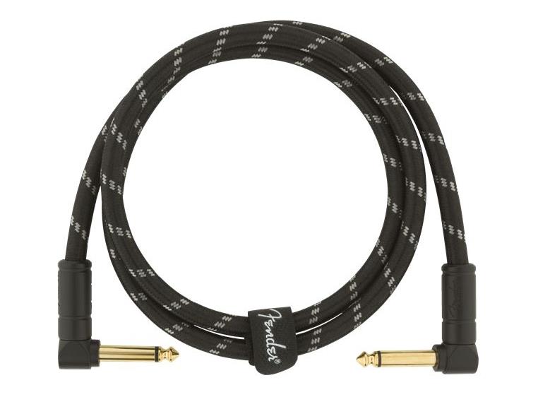 Fender Deluxe Series Instrument Cable Angle/Angle, 90cm 3', Black Tweed