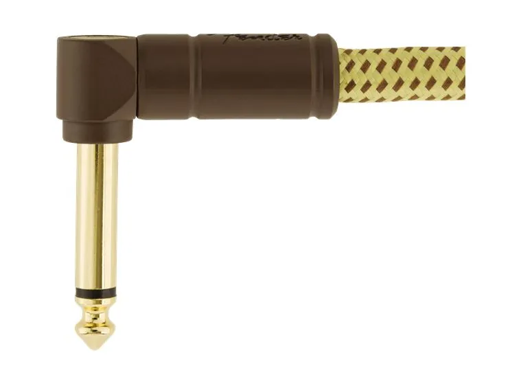 Fender Deluxe Series Instrument Cable Straight/Angle, 18.6', Tweed 