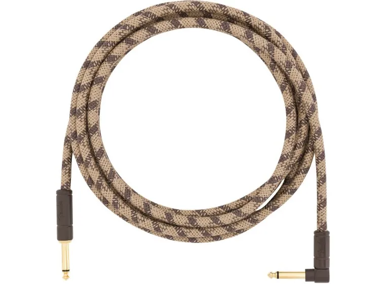 Fender Festival Instrument Cable 10' Angled, Pure Hemp, Brown Stripe 