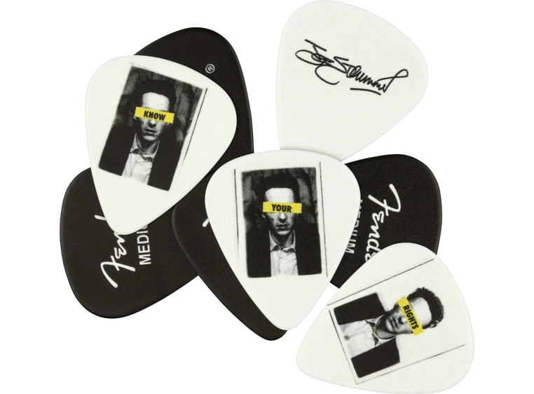 Fender Joe Strummer Pick Tin, Medium Black Plekter 8-pakning 