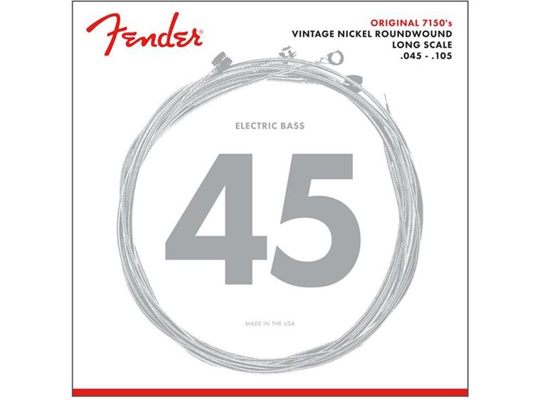 Fender Original 7150M Bass Strings (045-105) Pure Nickel, Long Scale
