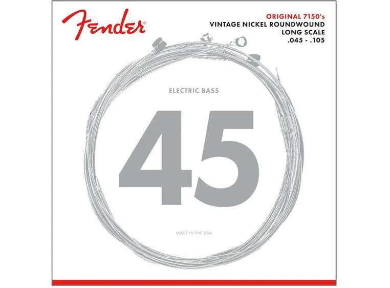 Fender Original 7150M Bass Strings (045-105) Pure Nickel, Long Scale 