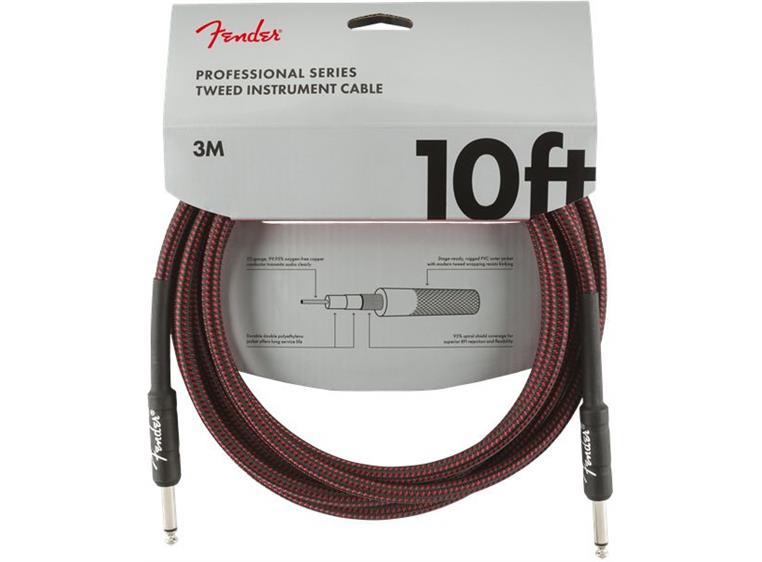 Fender Professional Instrument Cables 10', Red Tweed