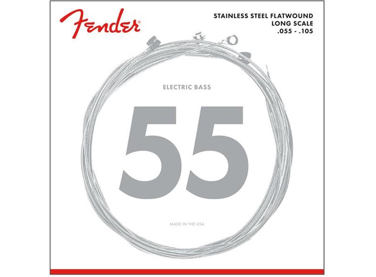 Fender Stainless 9050's Bass Strings (055-105) Stainless Steel Flatwound