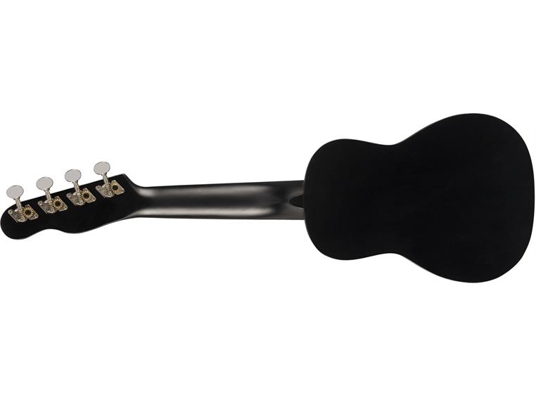 Fender Venice Soprano Ukulele Walnut Fingerboard, Black