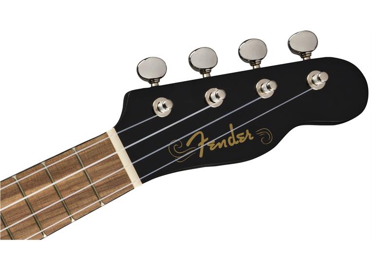 Fender Venice Soprano Ukulele Walnut Fingerboard, Black