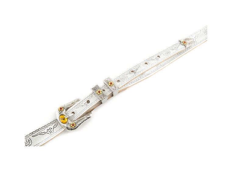 Gretsch Vintage Tooled Guitar Strap White Leather