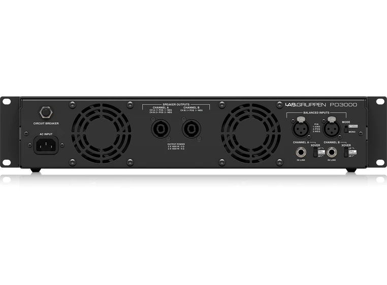 LAB Gruppen PD3000 3000W, 2-kanals forsterker 