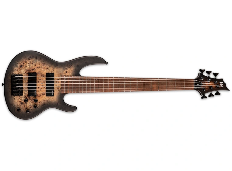 LTD D-6 Black Natural Burst Satin Burled Poplar 