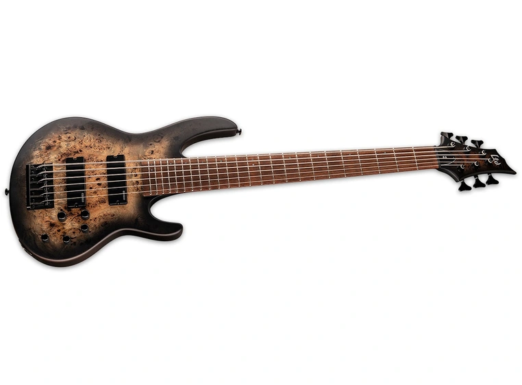 LTD D-6 Black Natural Burst Satin Burled Poplar 