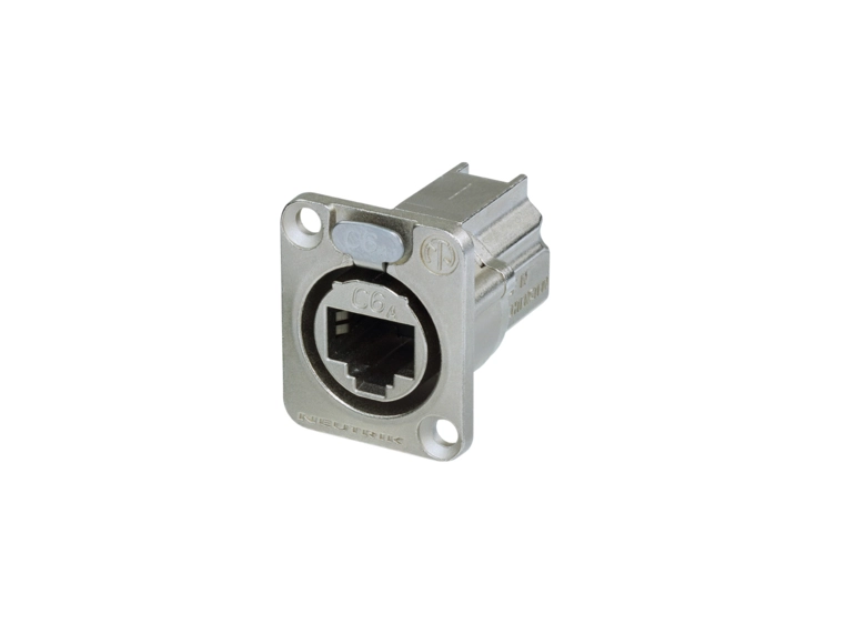 Neutrik EtherCON RJ45 Cat6A chassis Feedthrough Nikkel 