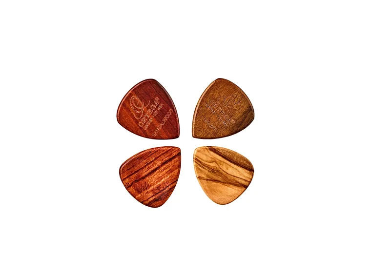 Ortega OGPW-MIX4 Wooden picks, Curved 2.5mm 4-pack 