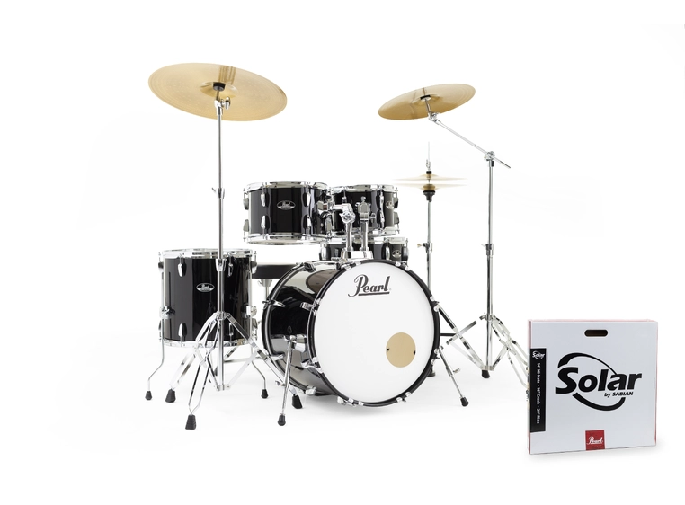 Pearl Roadshow 20" Jet Black inkl hardware og 3 Sabian cymbaler 
