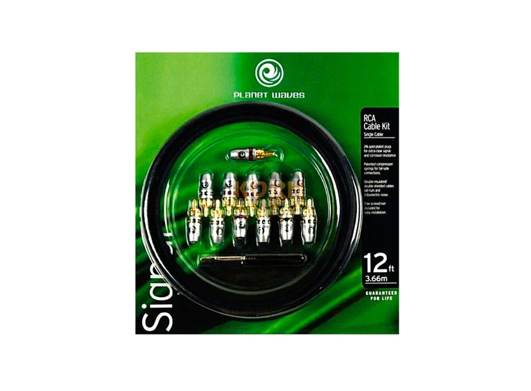 Planet Waves PW-RCASK-12 RCA kit m.12 pluggar + 3,6m kabel 