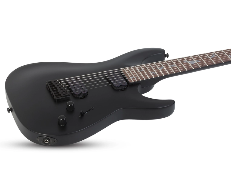 Schecter Damien-7 Satin Black (SBK) Satin Black 