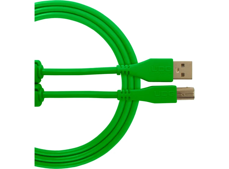 UDG Gear Ultimate USB 2.0 A-B Green Straight 2m 