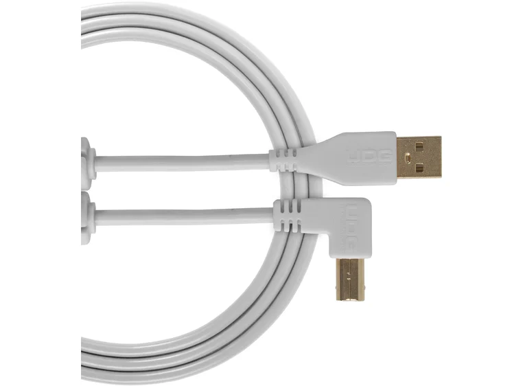 UDG Gear Ultimate USB 2.0 A-B White Angled 2m 
