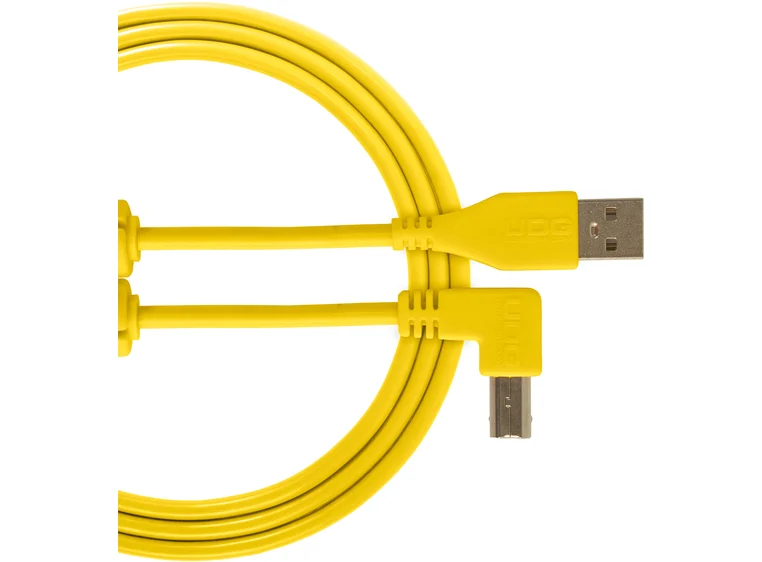 UDG Gear Ultimate USB 2.0 A-B Yellow Angled 1m 