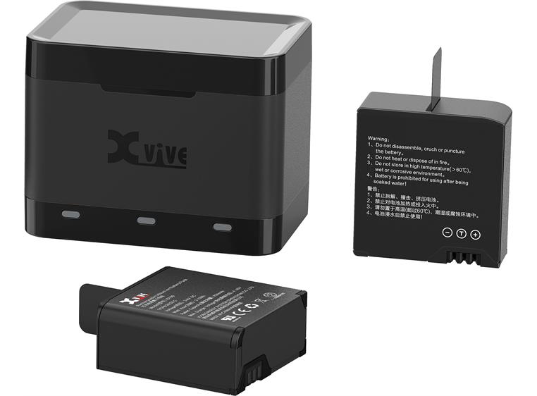 Xvive U5C Ladestasjon for U5-serien med 3 batterier